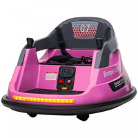 Aosom 12v Bumper Car Electric Powered Ride-On Car For Kids, 360° Rotation Kids Car With Remote Contr