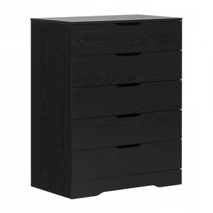 Holland 5-Drawer Chest - Black Oak