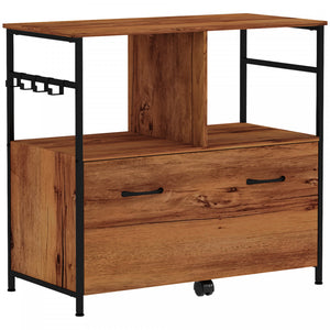 Vinsetto File Cabinet With Hanging Bars For A4 Letter Legal Size