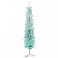 Homcom Slim Artificial Christmas Tree, Pencil Xmas Tree, Gradient Blue