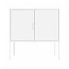 Ava Modern 24\" Metal Accent Cabinet in White