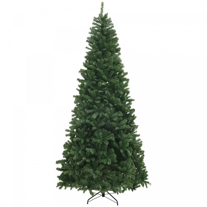 Homcom 9ft Artificial Christmas Tree With Auto Open, Steel Base, Green