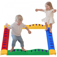Qaba Balance Beam, 12pcs Stepping Stones Kids With Non-slip Foot Pads, Toddler Sensory Toys Indoor O