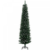 Homcom 6ft Artificial Snow Dipped Pencil Christmas Tree With 570 Branch Tips