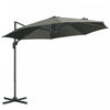 Outsunny ⌀ 9.6' Patio Hanging Offset Umbrella Aluminum Pole, 360° Rotation