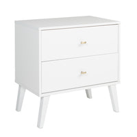 Milo 2-Drawer Nightstand - White