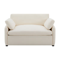 Olivia Oversized Accent Chair with Pillows,White 