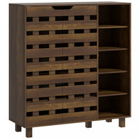 HOMCOM Shoe Storage Cabinet with 5-tier Cupboard and 5 Open Shelves