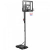 Soozier 7.7-10ft Portable Basketball Hoop With 43'' Shatterproof Backboard