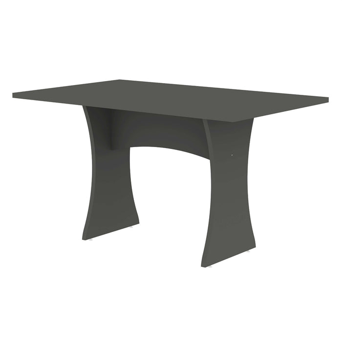 Coney Mid-Century Modern 53\" Dining Table in Charcoal Gray
