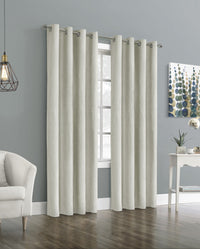 Thermaplus Ethan White Blackout Grommet Curtain Panel - 52 x 95