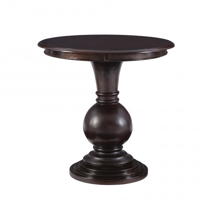 Amelia Round End Table - Espresso