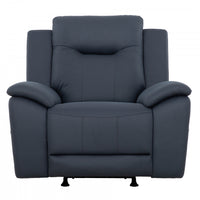 Sutton 42 in. Upholstered Power Rocker Recliner - Blue 