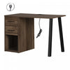 Zolten Computer Office Desk with Power Bar - Natural Walnut