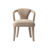 Palmer Mid-Century Modern Upholstered Tweed Armchair in Gold Dust Dining Chair