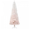 Homcom 6 Foot Artificial Christmas Tree With Metal Base Pink And White