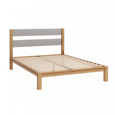 Kumiki Interlocking Bamboo Platform Bed with Headboard - Queen Size | Kumiki lit plateforme à emboîtement en bambou avec tête de lit - Grand