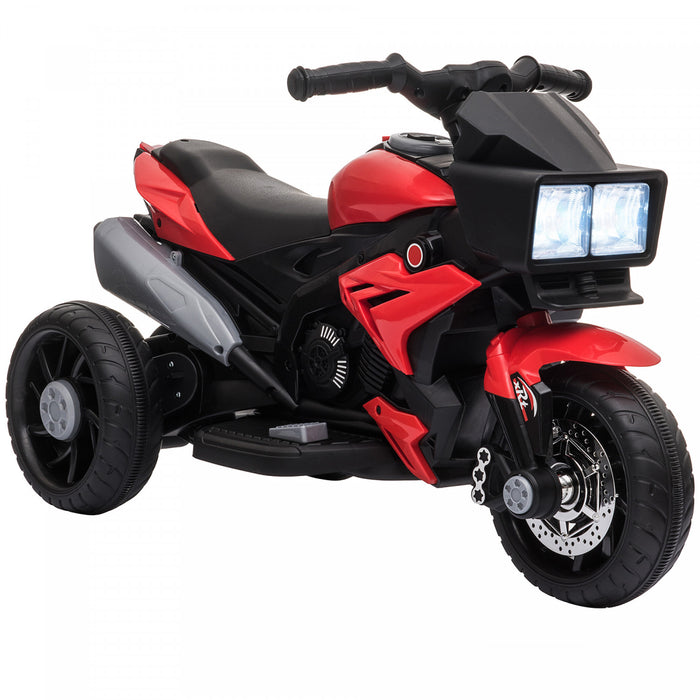 Aosom Kids Electric Powered Ride-On Pedal Motorcycle Ride-on Toy 6v Battery Powered W/ Music Horn Headlights Motorbike For Girls Boy Red