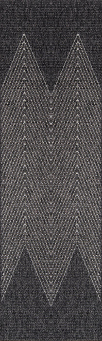 Raven Contemporary 2'0\" x 6'0\" Runner Rug in Grey Indoor Area Rug