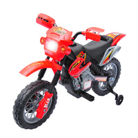 Aosom 6v Electric Kids Powered Ride-On Motorcycle Powered Dirt Bike Battery Scooter With Training Wh