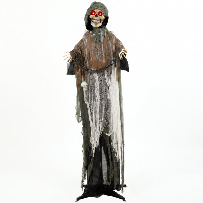 5.6ft Animated Halloween Grim Reaper, Halloween Animatronics