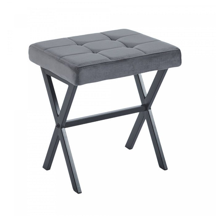 Owen Multi-Purpose Seating Accent Stool with Metal Legs,Grey Accent Chair