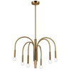 Dainolite Callway 6 Light Chandelier Aged Brass Lamp