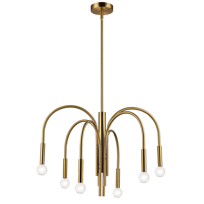 Dainolite Callway 6 Light Chandelier Aged Brass Lamp