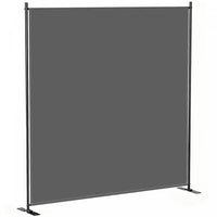 Outsunny Freestanding Outdoor Privacy Screen, Privacy Panel, Dark Grey
