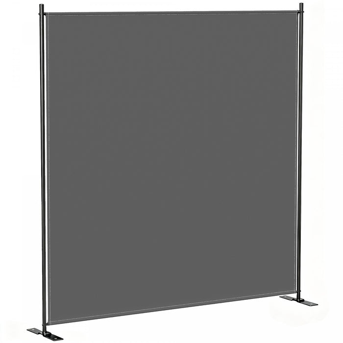 Outsunny Freestanding Outdoor Privacy Screen, Privacy Panel, Dark Grey