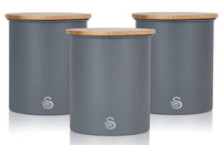 Salton Swan Nordic Grey Cannisters - Set of 3