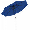 Outsunny 10' X 8' Round Market Umbrella, Patio Umbrella, Blue