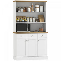 HOMCOM Kitchen Pantry Buffet Server with Drawers and Storage Cabinets