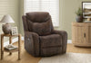 Power Reclining Chair, 37\" Wide, Glider, Swivel, Usb Ports Included, Brown Leather-Look Recliner