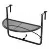 Outsunny Adjustable Balcony Hanging Railing Table, Black