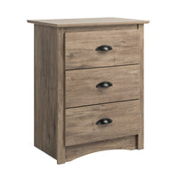 Salt Spring 3-Drawer Tall Nightstand - Drifted Grey