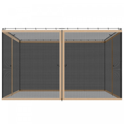 Outsunny 12' x 12' Gazebo Replacement Mosquito Netting Screen Walls, Beige