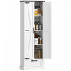 HOMCOM 71\" Pantry Cabinet, Kitchen Storage Cabinet with 2 Doors, White