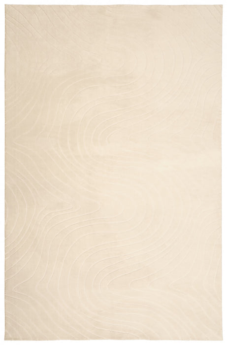 Somos Contemporary Cream Washable Rug 5'0\" x 7'6\" Indoor Area Rug