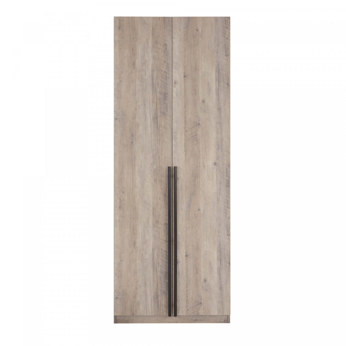 Lee Modern 32\" Wardrobe Closet in Rustic Gray Armoire