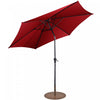 Costway 10ft Patio Umbrella Outdoor W/ 59 LBS Heavy-Duty Round Umbrella Stand