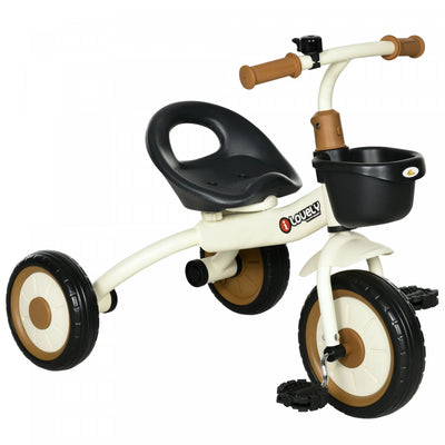 Qaba Tricycle For Toddler 2-5 Year Old Girls And Boys, Toddler Bike With Adjustable Seat, Basket, Be|Qaba Tricycle Pour Tout-petits Filles Et Garcons De 2 A 5 Ans, Velo Avec Siege Reglable, Panier, Clo