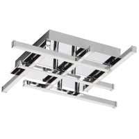 Dainolite Summit LED Flush Mount 18w Polished Chrome White Acrylic Diffuser Lamp