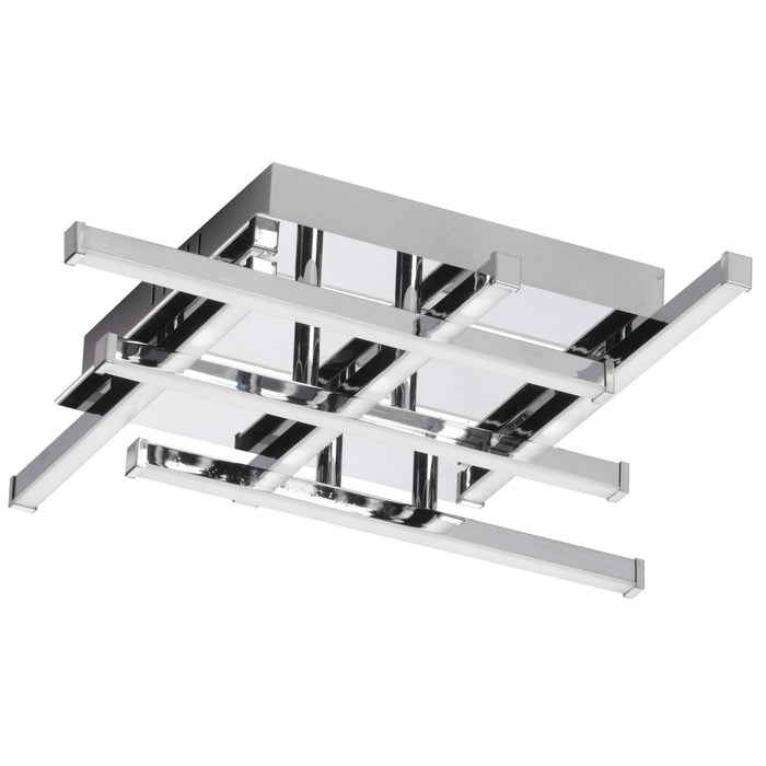 Dainolite Summit LED Flush Mount 18w Polished Chrome White Acrylic Diffuser Lamp