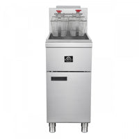 FORNO Commerciale Propane Gas Deep Fryer, 4 Burners 120,000 BTU, 50 lbs Oil Capacity - FCMGF0030