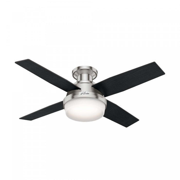 Dempsey Low Profile Ceiling Fan with Light Fixture - Grey