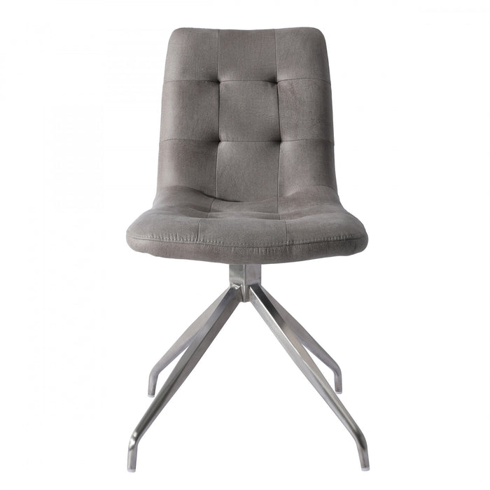 Odette Grey Tufted Upholstered Dining Chair (Set of 2)