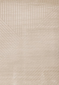 Oslo Beige Angled Striped Design Rug, 5'3