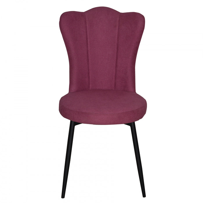 Genevra Pink Velvet Accent Dining Chair (Set of 2)