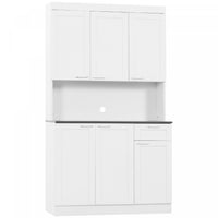 HOMCOM Kitchen Pantry Storage Cabinet with Adjustable Shelf and Drawer